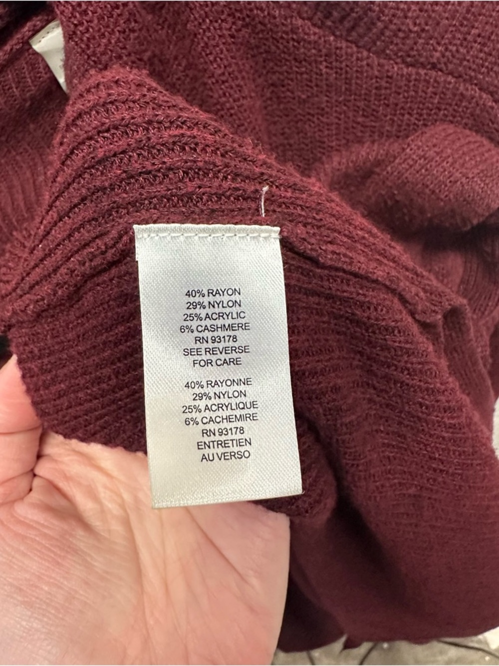 T Tahari women’s long line cardigan sweater open front wine red medium casual - Picture 7 of 8